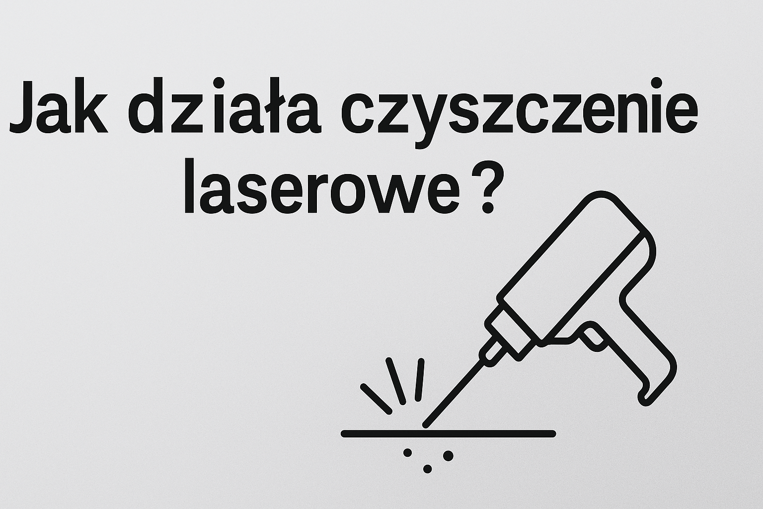 Jak działa czyszczenie laserowe Obrazek przedstawia narzędzie do czyszczenia z laserem