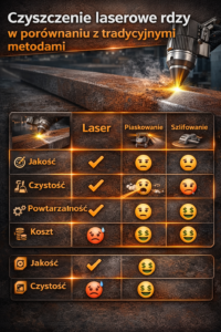 Usuwanie rdzy laserem – kiedy to się opłaca, a kiedy nie