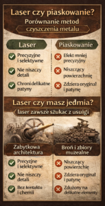 Renowacja zabytkowych elementów metalowych laserem