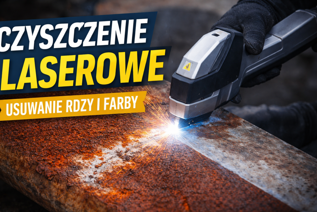 Urządzenie do czyszczenia laserowego usuwa rdzę i farbę z metalowej powierzchni